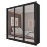 Guarda Roupa Casal 3 Portas com Espelhos e 2 Gavetas Quito - 3