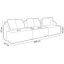 Ver imagem 4 de Sofá 4 Lugares para Sala de Estar Living 294cm Arlo F04 Bouclê Off White - Lyam Decor