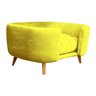 Poltrona Cama Pet Hannah Luxo - Veludo Amarelo - 4