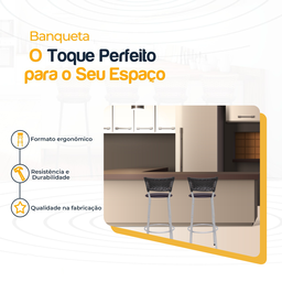 Kit 2 Banquetas Alta Banco para Balcão Junco Preto Àrea Gourmet Ilha Bancada bares Churrasqueira - 3