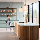 Ver imagem 6 de Kit 2 Banquetas Alta Banco para Balcão Junco Preto Àrea Gourmet Ilha Bancada bares Churrasqueira