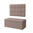 Ver imagem 2 de Kit Painel Rana 100 e Calçadeira Alpha Linho Aradecor