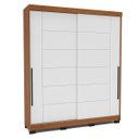 Ver imagem 2 de Roupeiro Solteiro Lisboa 2 Portas de Correr 177x213cm Freijó/Branco 240844