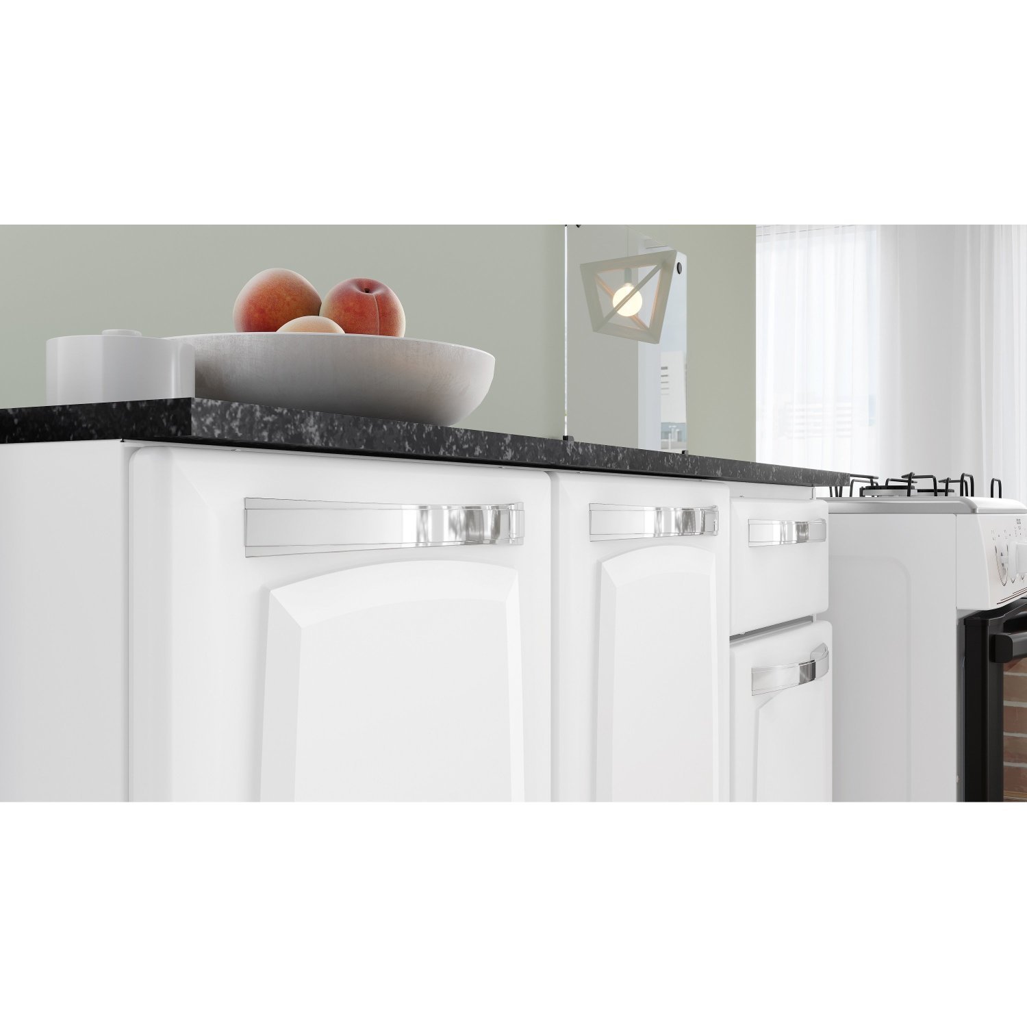 Cozinha Compacta em Aço 120cm 6 Portas 3 de Vidro 2 Gavetas Pratika Itatiaia - 5