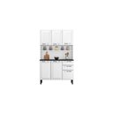 Ver imagem 2 de Cozinha Compacta em Aço 120cm 6 Portas 2 Gavetas Pratika Itatiaia Branco