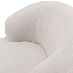 Poltrona Giratória Sala de Estar Living Orgânico Carmen F04 Bouclê Cru - Lyam Decor - 8