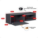 Ver imagem 5 de Rack Suspenso Pequeno Tv Smart 32" Bancada 1 Porta Puxador Concha Nicho Decoração Sala Quarto Retrô