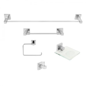 Kit Acessórios para Banheiro 5 Peças Inox Square Ducon Metais
