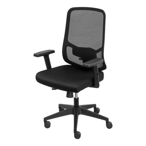 Cadeira de Escritório Nr-17 Presidente Giratória Imperium Preta Tela Soft Touch Base Relax Rodí