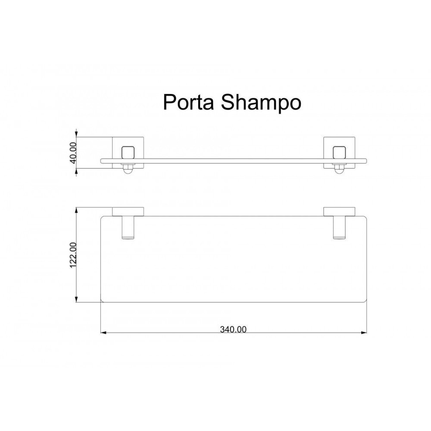 Porta Shampoo Inox Square  - 3