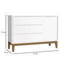 Ver imagem 4 de Quarto de Bebê 3 Portas New Classic Branco com Pés Madeira e Colchão Gazin – Reller