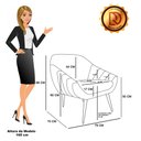 Ver imagem 4 de Poltrona Sala de Estar Pé Palito Castanho Kit 2 Giovana Nozes/linho Bege D01 - D'rossi Dclasse