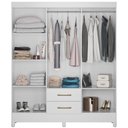 Ver imagem 5 de Guarda Roupa Casal Panamá 6 Portas Branco Moval