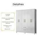 Ver imagem 4 de Guarda Roupa Casal Panamá 6 Portas Branco Moval