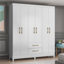 Ver imagem 1 de Guarda Roupa Casal Panamá 6 Portas Branco Moval