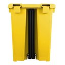 Ver imagem 3 de Cesto Plástico Quadrado Com Pedal Plástico 30l:Azul