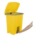 Ver imagem 5 de Cesto Plástico Quadrado Com Pedal Plástico 30l:Azul