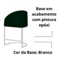 Ver imagem 3 de Kit 02 Banco Banqueta Poltrona Mia Base Metal Branca Suede Cor:verde
