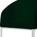 Ver mais imagens de Kit 02 Banco Banqueta Poltrona Mia Base Metal Branca Suede Cor:verde