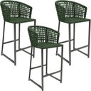 Ver imagem 1 de Kit 03 Banqueta Para Área Gourmet Cozinha Varanda Corda Náutica Porto D04 Verde - Lyam Decor