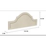 Cabeceira Queen Curva 160x60cm Luxo Estofada Com Tachas Cromadas - Suede Bege - 2