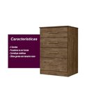 Ver mais imagens de Kit Guarda Roupa Casal com Espelho Ms 912 + Cômoda Ms 913 Castanho Wood - Moval