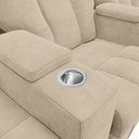 Ver imagem 3 de Poltrona Reclinável 3 Lugares para Sala de Cinema Romeo F05 Suede Bege - Lyam Decor