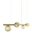 Ver imagem 5 de Lustre Pendente Figo Ouro - 6 Globos Esfera de Vidro Âmbar - 6-2620-14-am