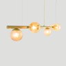 Lustre Pendente Figo Ouro - 6 Globos Esfera de Vidro Âmbar - 6-2620-14-am - 4