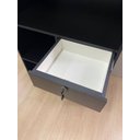 Ver imagem 2 de Balcão Reto Preto para Recepção Atendimento Salão Caixa