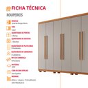 Ver imagem 7 de Guarda Roupa Casal Heros 6 Portas MDF com Pés Moderna
