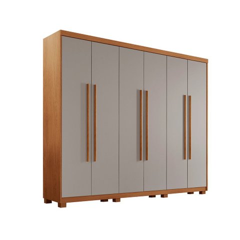 Guarda Roupa Casal Heros 6 Portas MDF com Pés Moderna
