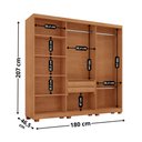 Ver imagem 3 de Guarda Roupa Casal Heros 6 Portas MDF com Pés Moderna