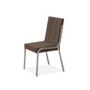 Ver imagem 6 de Conjunto Sala de Jantar Mesa Iza New Tampo MDF/Vidro 6 Cadeiras Natani New Yescasa Marrom/Cromado