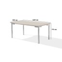 Ver imagem 3 de Conjunto Sala de Jantar Mesa Iza New Tampo MDF/Vidro 6 Cadeiras Natani New Yescasa Marrom/Cromado