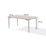 Conjunto Sala de Jantar Mesa Iza New Tampo MDF/Vidro 6 Cadeiras Natani New - 6