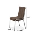 Ver imagem 7 de Conjunto Sala de Jantar Mesa Iza New Tampo MDF/Vidro 6 Cadeiras Natani New Yescasa Marrom/Cromado