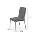 Ver imagem 7 de Conjunto Sala de Jantar Mesa Iza New Tampo MDF/Vidro 6 Cadeiras Natani New Cinza/Cromado