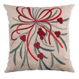 Almofada Natalina Bordado Laço 445480 43x43cm Belchior - 1