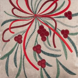 Almofada Natalina Bordado Laço 445480 43x43cm Belchior - 3