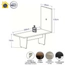 Ver imagem 2 de Mesa de Escritório 2,00m e Painel de Tv com Passa Cabos F5 Cor:nogal com Preto