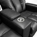 Ver imagem 4 de Poltrona do Papai Reclinável 2 Lugares Sala de Cinema Pequim Manual Pu Preto G23 - Gran Belo