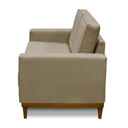 Kit Sofá 2 Lugares 1,80m e 2 Poltronas Living Lavinia Linho Bege Adonai Estofados - 4