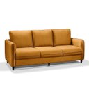 Ver imagem 3 de Conjunto Sofá com 2 e 3 Lugares em Veludo CabeCasa MadeiraOriginals Amarelo