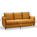 Ver imagem 4 de Conjunto Sofá com 2 e 3 Lugares em Veludo CabeCasa MadeiraOriginals Amarelo