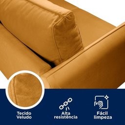 Conjunto Sofá com 2 e 3 Lugares em Veludo CabeCasa MadeiraMadeira - 6