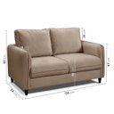 Ver imagem 4 de Conjunto Sofá 2 e 3 Lugares em Veludo CabeCasa MadeiraOriginals