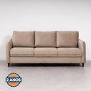Ver imagem 6 de Conjunto Sofá 2 e 3 Lugares em Veludo CabeCasa MadeiraOriginals Bege Castor