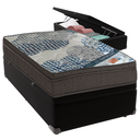Ver imagem 1 de Cama Box Baú e Colchão Iso Superpocket Molas Ensacadas Solteiro Ortobom: Preto