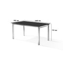 Ver imagem 4 de Conjunto Sala de Jantar Mesa Ortenia Tampo Vidro com 6 Cadeiras Dinah New Cinza/Cromado/Escuro
